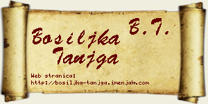 Bosiljka Tanjga vizit kartica